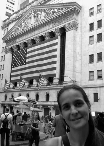 Carolina outside the New York Stock Exchange on Wall Street